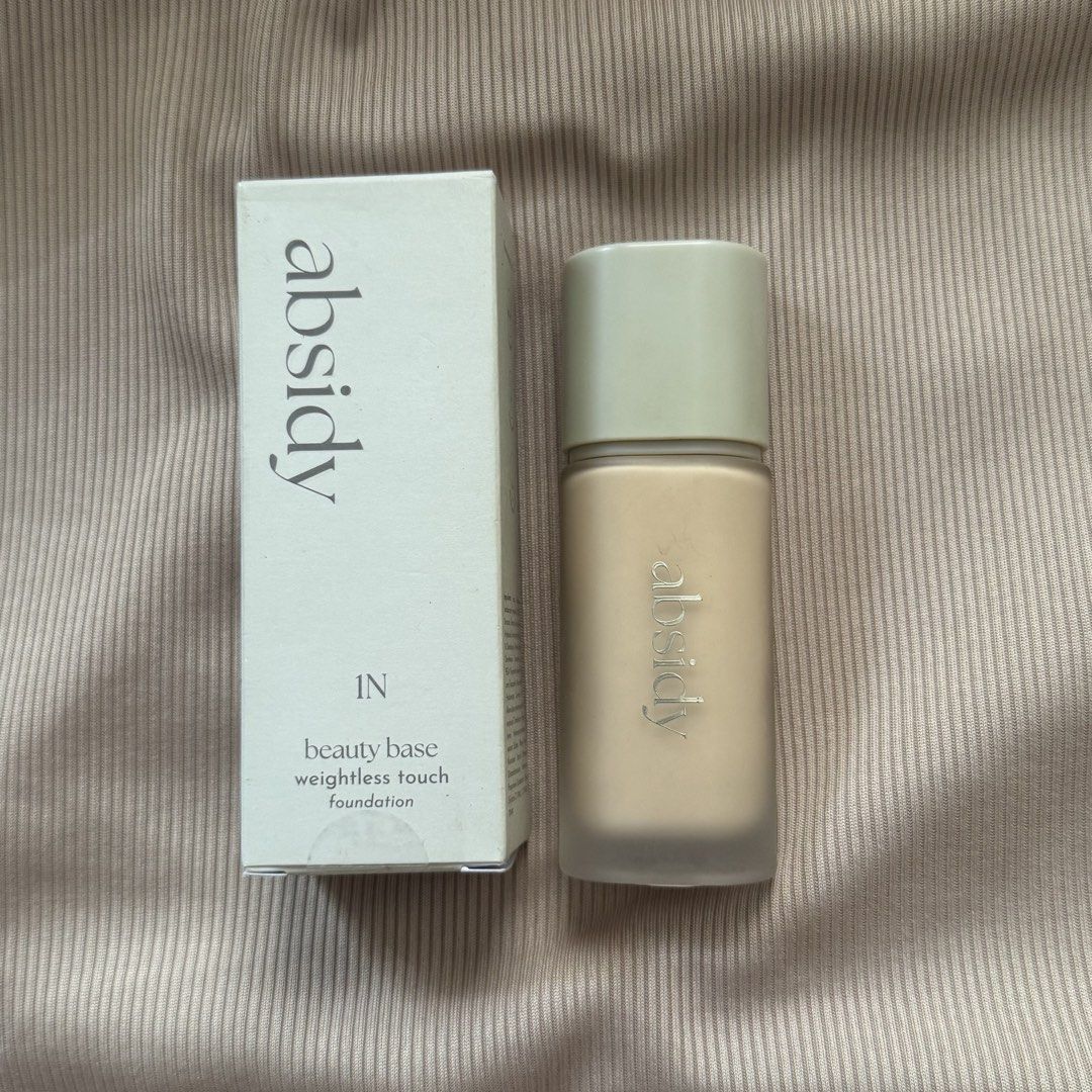 [Shade 1N] Absidy Weightless Touch Foundation (Category: Makeup) located in Caloocan City. Submitted by shopmawiimail (Listing ID 1457176473, Image 1). Description: - Absidy Beauty Base Foundation - Shade: 1N (Light Neutral) - Size: 30ml bottle with pump - Expiry: 4 DEC 2027 - RFS: wrong shade! used a couple of times but ended up getting 1.5 instead.