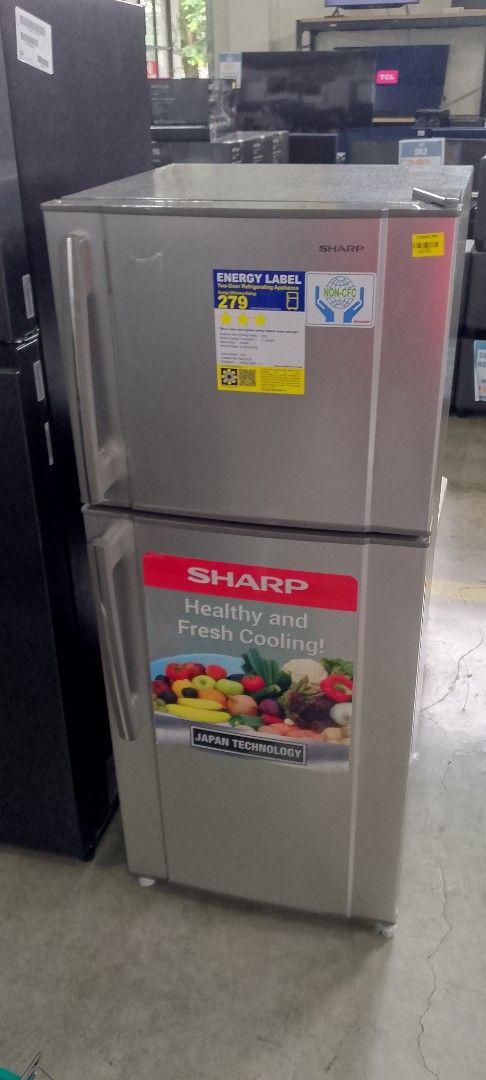 Sharp Two-Door Refrigerator - Healthy and Fresh Cooling! (Category: Refrigerators and Freezers) located in Manila. Submitted by cleverwolf.07545a (Listing ID 1457197608, Image 1). Description: - Sharp 2-door refrigerator - Healthy and fresh cooling - Features Japan technology - Energy efficient (279 rating) - Non-CFC - Great for keeping food fresh.