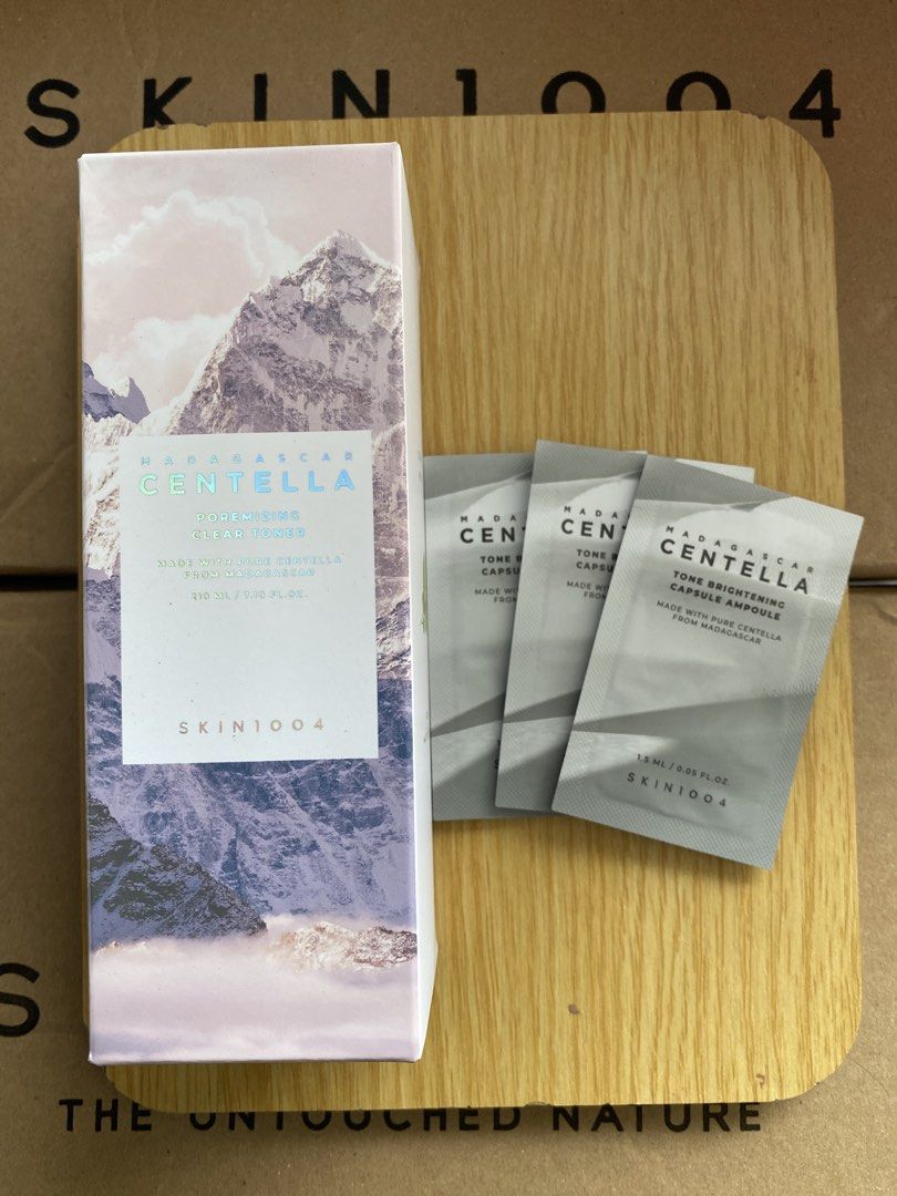 SKIN1004 Madagascar Centella Poremizing Clear Toner 210ml (Category: Face Care) located in Tanza. Submitted by kentubano51 (Listing ID 1457141060, Image 1). Description: -NEW STOCK- AUTHENTIC AND SEALED -2029 Expiry - SKIN1004 Madagascar Centella Pore Minimizing Clear Toner (210ml) - Pure Centella from Madagascar - Effectively minimizes and refines pores - Brightens and clarifies skin tone - FREE: 3x Tone Brightening Capsule Ampoule sample sachet