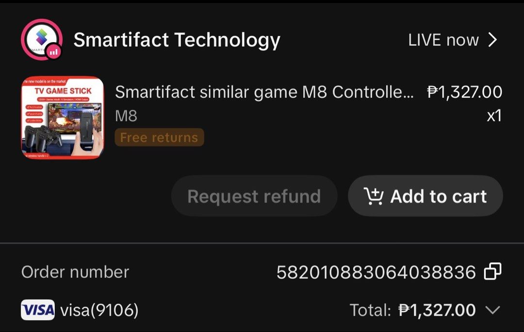Smartifact M8 HDMI game stick with controller (Category: Others) located in Mandaluyong City. Submitted by randomframe (Listing ID 1457208907, Image 3). Description: HDMI Game stick with retro games Rfs: di na nagagamit Location: Mandaluyong .