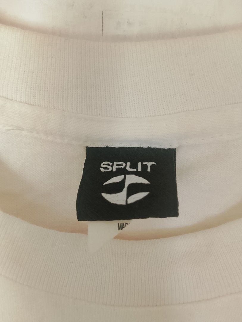 Split Graphic T-Shirt — Size M (Category: Tshirts & Polo Shirts ) located in Lapu Lapu. Submitted by infinit8 (Listing ID 1457186606, Image 2). Description: Split Graphic T-Shirt — Size M Split graphic tee featuring an intricate Western/cowboy-inspired design with the Split logo and detailed linework. - Brand: Split - Size: Medium (M) - Made in Mexico - White - Short sleeve - Crew neck - Double-stitched hems - Unique graphic print Condition: Pre-
