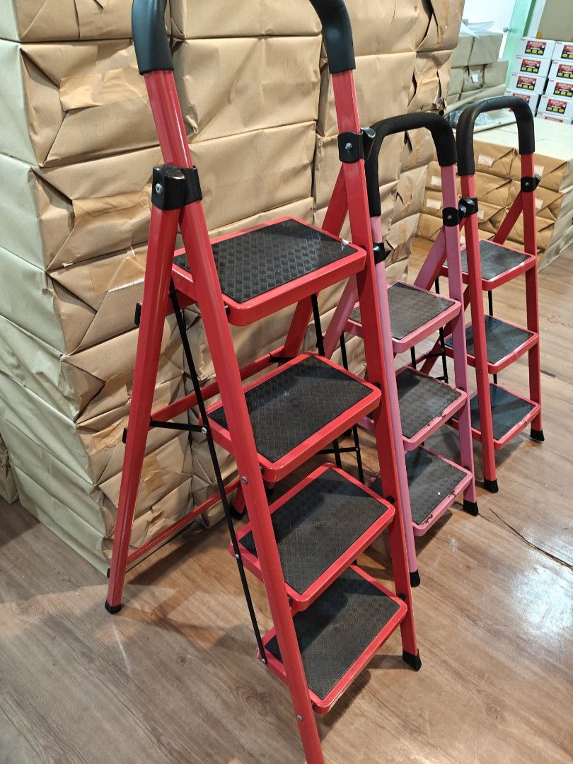 Steppers 3 items. Read description (Category: Chairs) located in Kuala Lumpur. Submitted by GoodPrelovedStuff (Listing ID 1457204708, Image 3). Description: 💲Price RM150 fixed for all 3. NO CHOOSING, SELLING 3 TOGETHER ONLY. We have 3 steppers, all used. One is very well used and looks well used but still working, the second is the same size and looks pretty good some signs of usage, third the tallest is used for a few months only and looks very