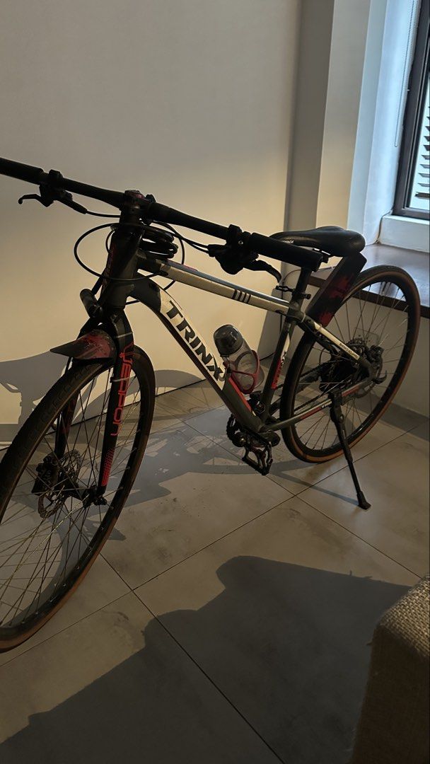 TRINX Mountain Bike Shimano Equipped (Category: Bicycles) located in Mandaluyong City. Submitted by estefani_ruin (Listing ID 1457238065, Image 2). Description: - TRINX Mountain Bike - Reliable Disc Brakes - Includes Water Bottle Cage - Front and Rear Mudguards Installed - Comes with a Stand - Barely used - Great overall condition - Stored indoors - Tires, wheels, frame and components are intact w/ FREE waterbottle and bottle cage included - Norm
