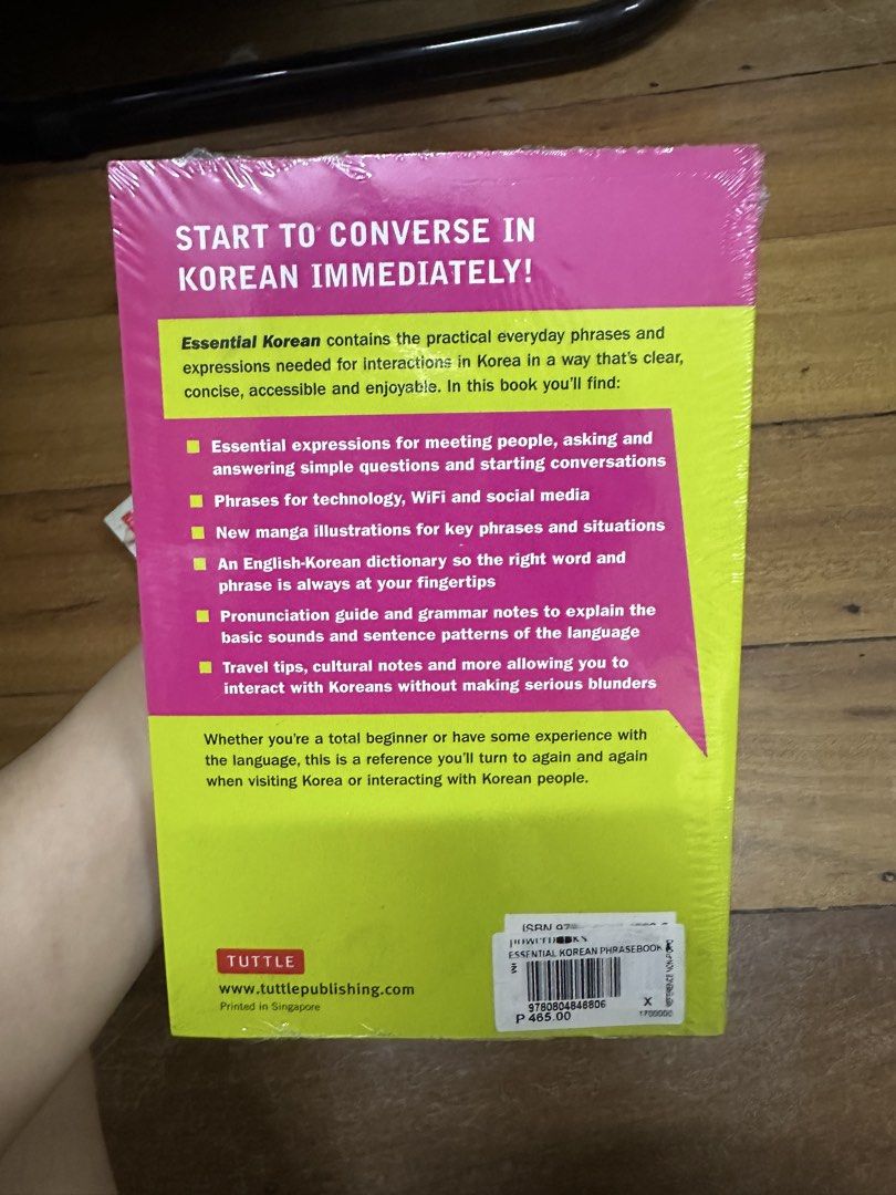 Tuttle Essential Korean Phrasebook and Dictionary Language Book (Category: Textbooks) located in Manila. Submitted by declutteringlot (Listing ID 1457254711, Image 2). Description: .