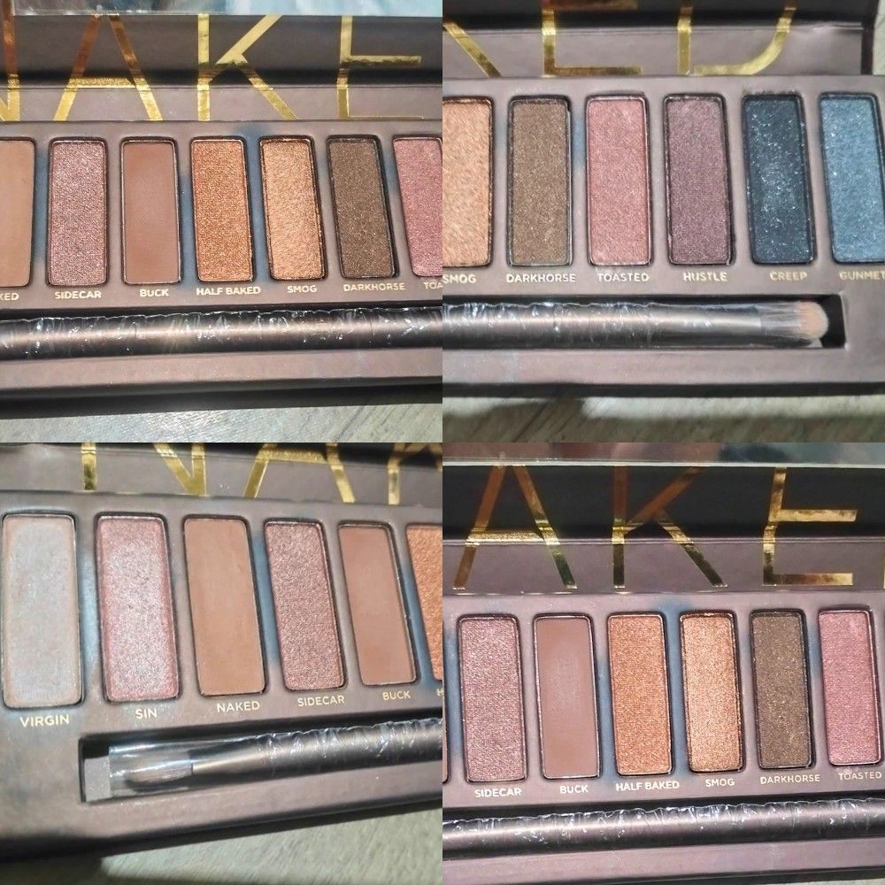 Urban Decay Naked Eyeshadow Palette (Category: Makeup) located in Quezon City. Submitted by rackofyuu (Listing ID 1457320793, Image 2). Description: ✮ MOP: GCash | MOD: J&T/Lalamove Note: ✮ No box and no expiration indicated ✮ Some colors are used/swatched only ✮ Mirror protector is still on ✮ Brush included ✮ Condition and any flaws are stated; if not, they may be minimal or overlooked ✮ Color may vary due to lighting ✮ No Return & Refund 📍Nova