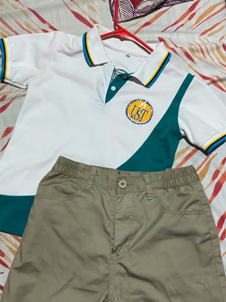 UST-SHS Type B Uniform (Category: Stationery & School Supplies) located in Manila. Submitted by mashipotato (Listing ID 1457154781, Image 1). Description: 💛 Type B Uniform Polo Shirt (Small) - ₱300 Shorts (Small) - ₱350 Get all for only ₱600 Note: Price is negotiable Details: Mode of Payment - Gcash / Maya Mode of Delivery - Lalamove (shouldered by buyer) / Meet-up near UST or Frassati RFS: Graduated!.