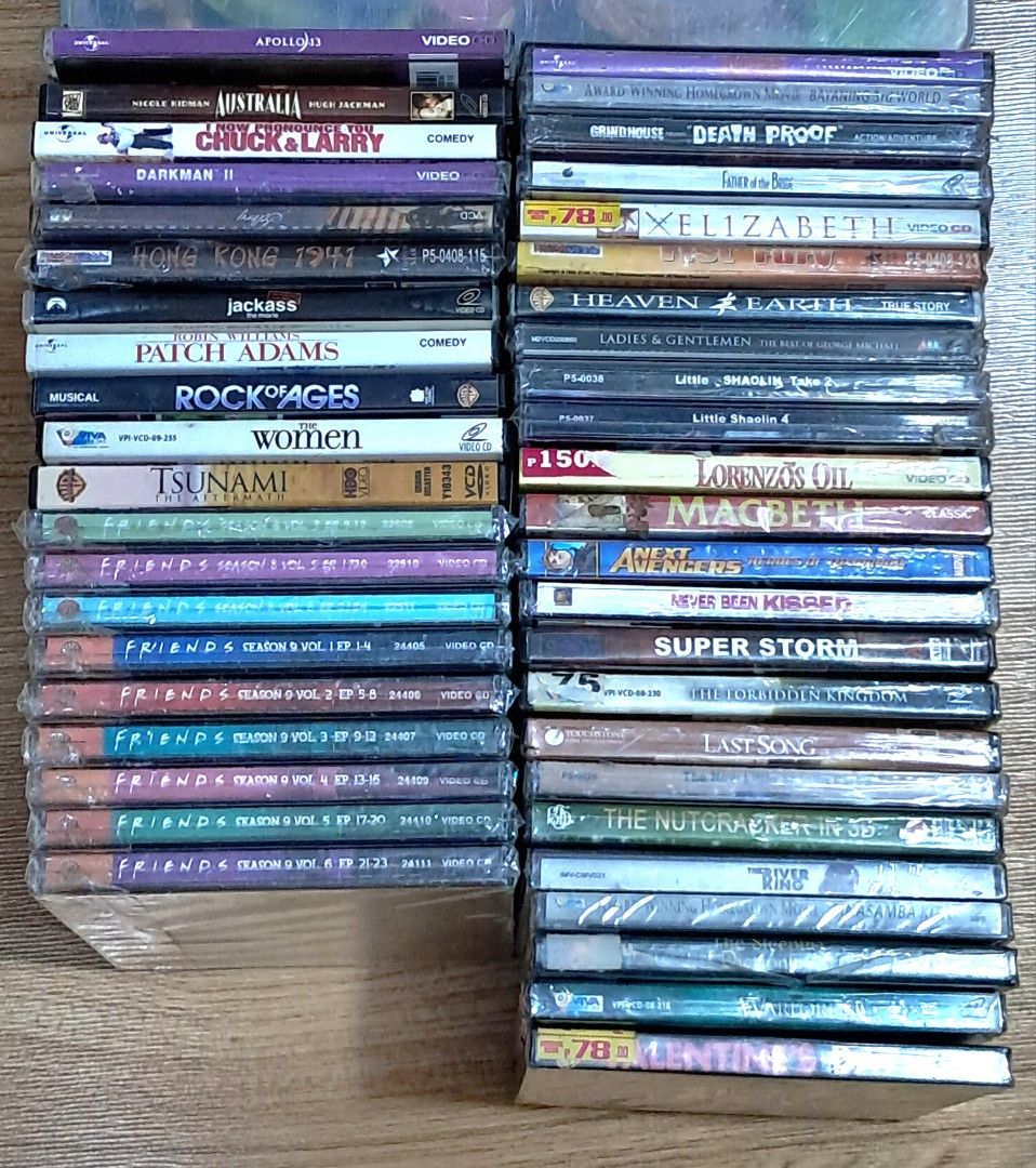 VCD Clearance SALE (2): P20 Each (Category: CDs & DVDs) located in Quezon City. Submitted by affcollection (Listing ID 1457268438, Image 2). Description: All original Video CDs.