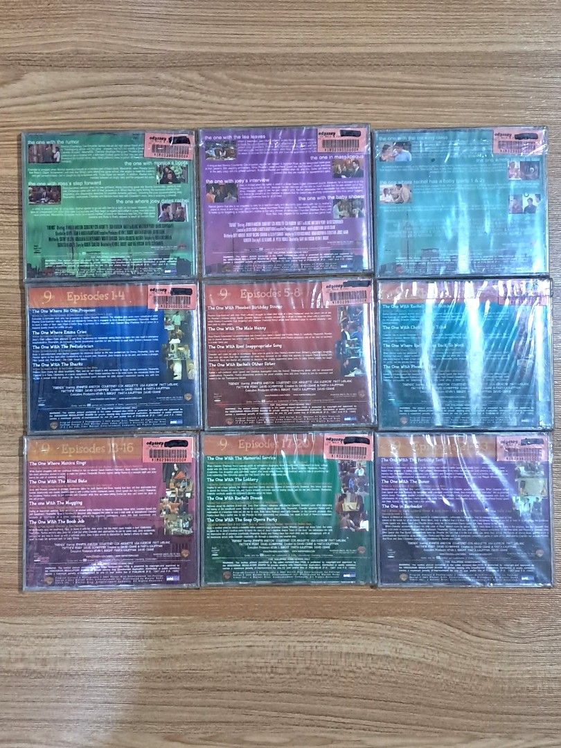 VCD Clearance SALE (3): FRIENDS Set (Category: CDs & DVDs) located in Quezon City. Submitted by affcollection (Listing ID 1457268986, Image 3). Description: All original Video CDs Take ALL 9 pcs for P200 only Total of 36 episodes (18 discs with 2 episodes on each) Mostly brand new/factory sealed, some like new.