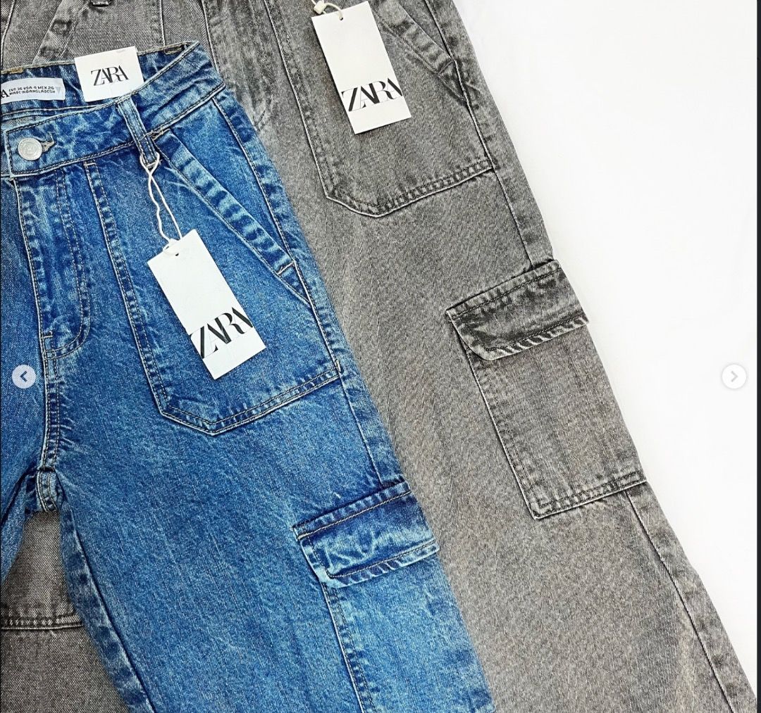 Zara Grey Cargo Pants (Category: Other Bottoms) located in Tanza. Submitted by kmoarse (Listing ID 1457146138, Image 3). Description: - Can fit size 22-24 - Zara Grey Cargo Pants - Wide leg fit - Multiple pockets - Button and zip front closure - Washed denim-like material - Ideal for casual wear.