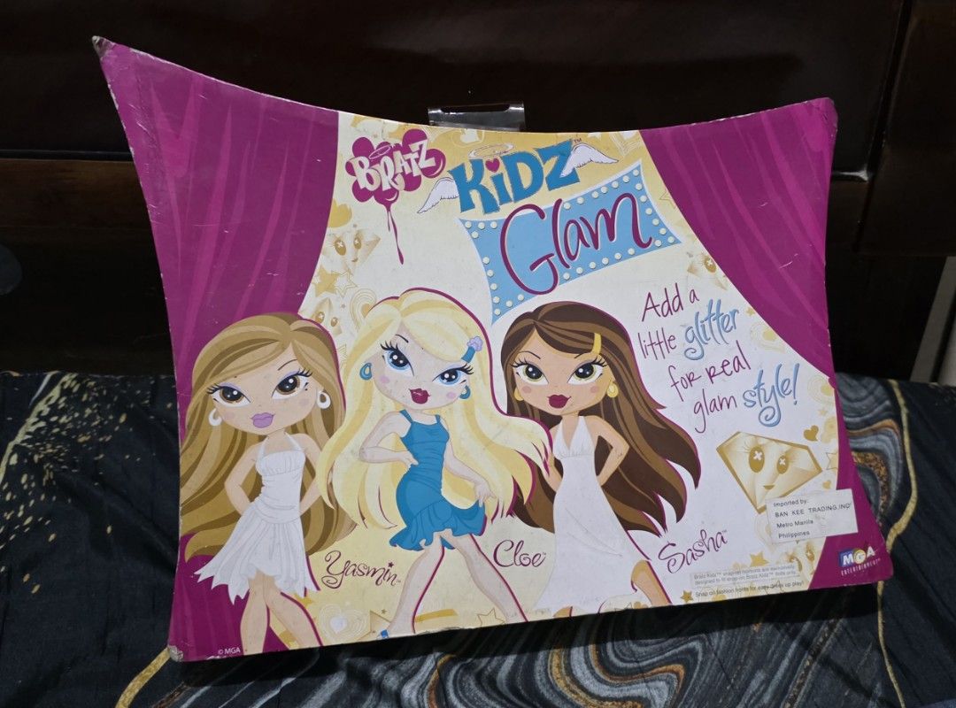 2008 Bratz Kidz Glam Cloe doll set (Category: Kids Toys) located in Pasig City. Submitted by dolliesandpastels (Listing ID 1457483211, Image 2). Description: Selling a highly collectible, factory-sealed Bratz Kidz Glam Cloe doll set released by MGA Entertainment back in 2008. This is the rare "Glam" variant pack featuring the larger assortment of mix-and-match pieces. Perfect for vintage doll collectors and Bratz enthusiasts Condition: Brand New 