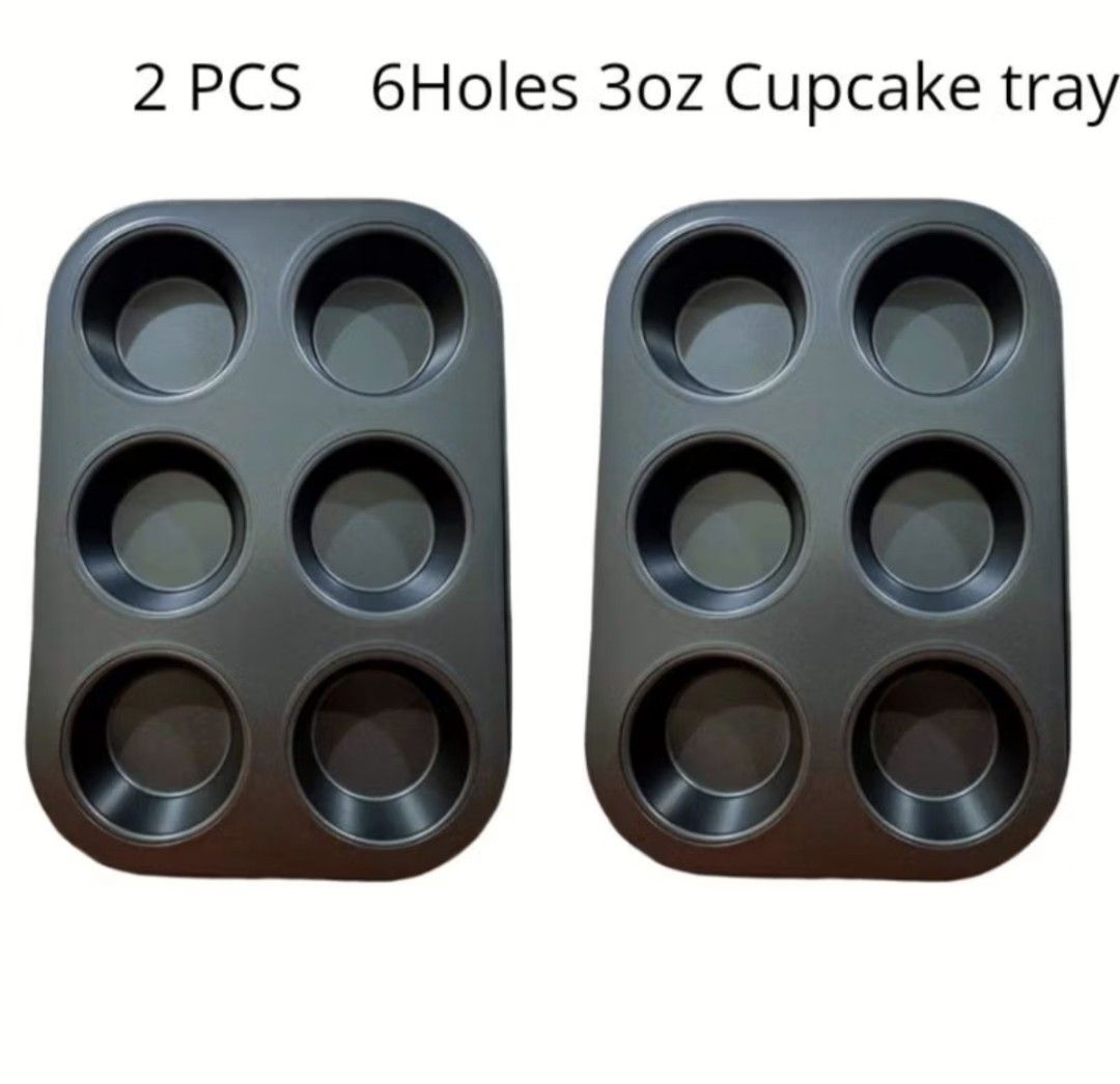 2pcs cupcake tray 6holes (Category: Bakeware) located in Manila. Submitted by brightstone_0e95e6 (Listing ID 1457337701, Image 1). Description: - Set of 2 cupcake trays - Each tray has 6 holes - Ideal for baking cupcakes and muffins.