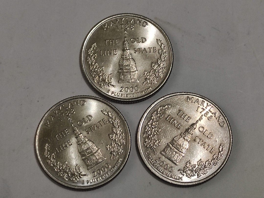 3pcs Maryland State Quarters (Category: Currency) located in Lipa City. Submitted by mark_collections (Listing ID 1457362413, Image 1). Description: 3pcs Maryland State Quarters Mode of Payment: Gcash.