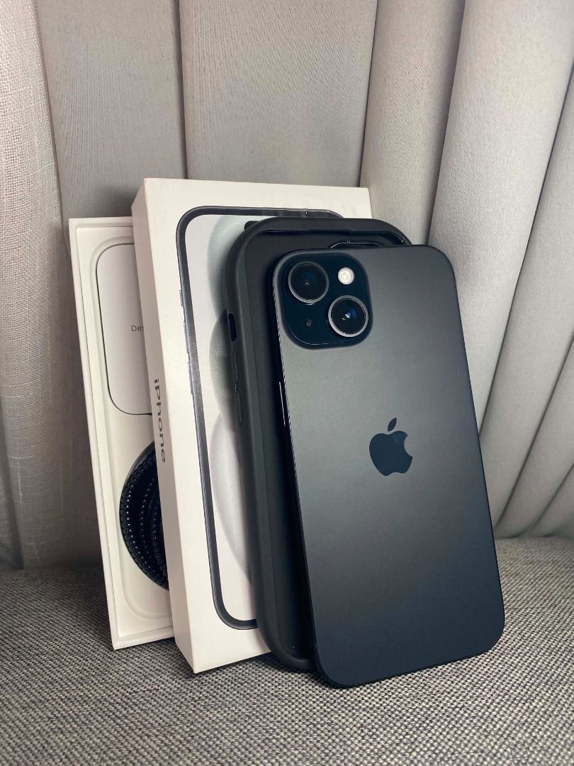 3weeks old iPhone 15 - Almost brand new (Category: iPhone 15 Series) located in Quezon City. Submitted by cheukx (Listing ID 1457357118, Image 2). Description: Good as brand new 3 weeks old iPhone 15 purchased around 46,500 mall price @ Aug 4 2026 Selling for 33,888 na lang WITH WARRANTY until Aug 3 2027 (next year) Need cash 128gb Factory Unlocked 100% Battery Health Smooth na smooth pa Complete with original box orig cable manuals sim ejector w