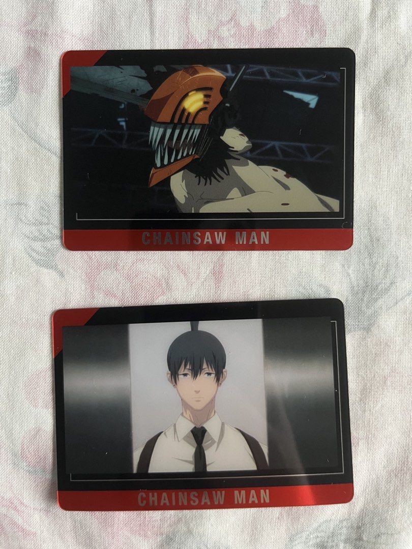 Aki and Denji Chainsaw Man 2pcs cards set (Category: Raw Singles) located in Paranaque City. Submitted by jmbvla (Listing ID 1457418568, Image 1). Description: RFS: Came bundled with my ISO If delivery - shipping fee shouldered by buyer Recommended to bundle with other csm items on my page.