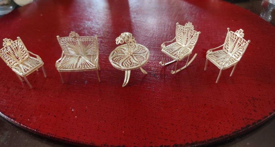 Antique Silver Miniature Living Room Set (Category: Vintage Collectibles) located in Davao. Submitted by papa1919 (Listing ID 1457385933, Image 3). Description: Circa early 1900s. Highly collectible. See similar items from the web in the last photos of the gallery..