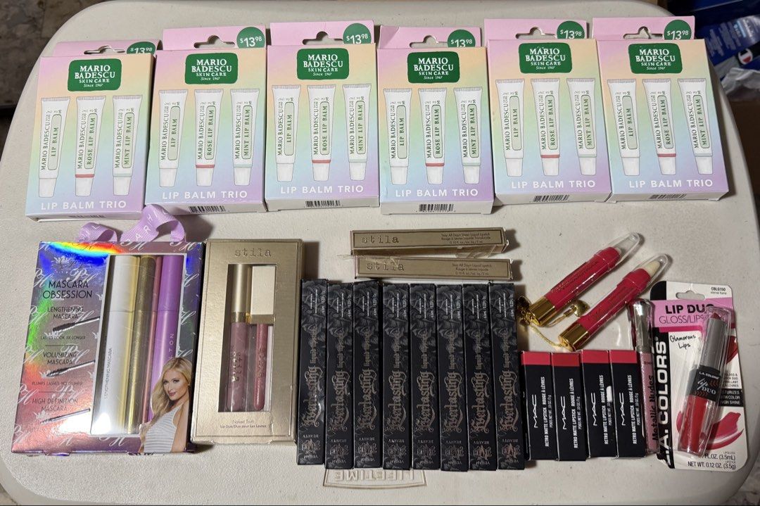 All for 1700 Assorted Lip Balm Lip Gloss (Category: Makeup) located in San Pedro. Submitted by nobleforest_7997bc (Listing ID 1457413675, Image 1). Description: Authentic items leftover from my sister’s online selling business back in 2024. All items were shipped from the US. Sold by lot only. All for 1700 As is Pickup only. No time for shipping or meetups Pacita San Pedro Laguna Please see photos for the actual items and condition. Thank you!.