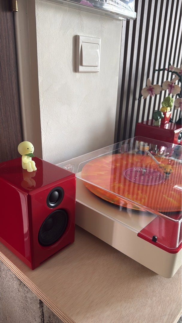 Audioengine A2+ (Category: Soundbars, Speakers & Amplifiers) located in Singapore. Submitted by xiao.ming.7982 (Listing ID 1457398990, Image 1). Description: The latest Audioengine A2+ in gloss red. USB c and Bluetooth connection. Bought from L*z**a on 1 June 2026. RFS: upgrading my entire vinyl and speakers setup. .