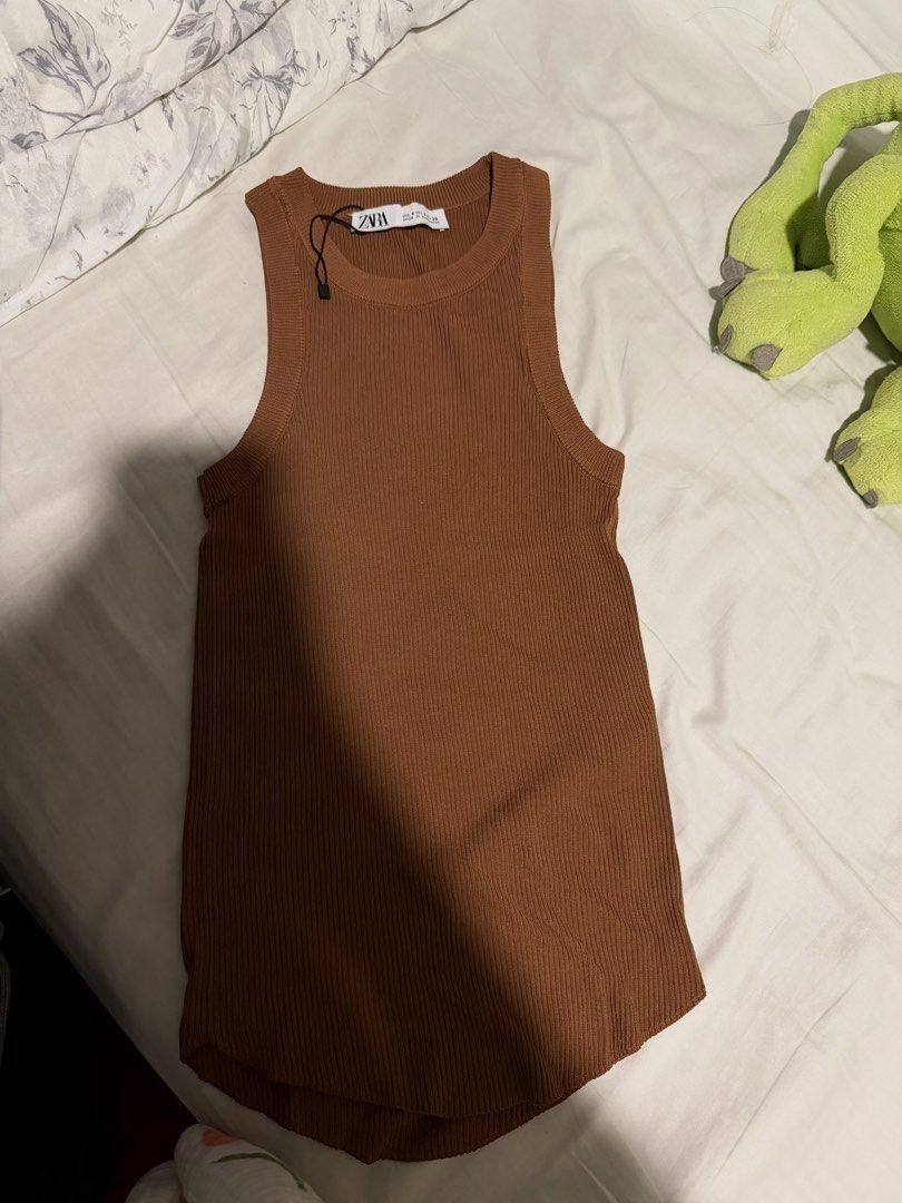 Auth Zara Ribbed Tank Top - XXS (Category: Luxury Apparel) located in Davao. Submitted by pickystuff (Listing ID 1457469573, Image 2). Description: best fits XXS to XS soft and stretchable fabric used once only! good as bnew authentic zara.