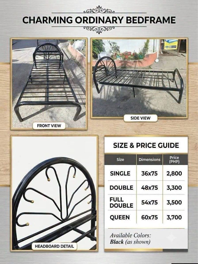 Bed Frame (Category: Bed Frames & Mattresses) located in Manila. Submitted by donna48 (Listing ID 1457334448, Image 1). Description: AVAILABLE ONHAND FREE DELIVERY TO CAVITE AREAS SAME DAY DELIVERY COD 🔥.
