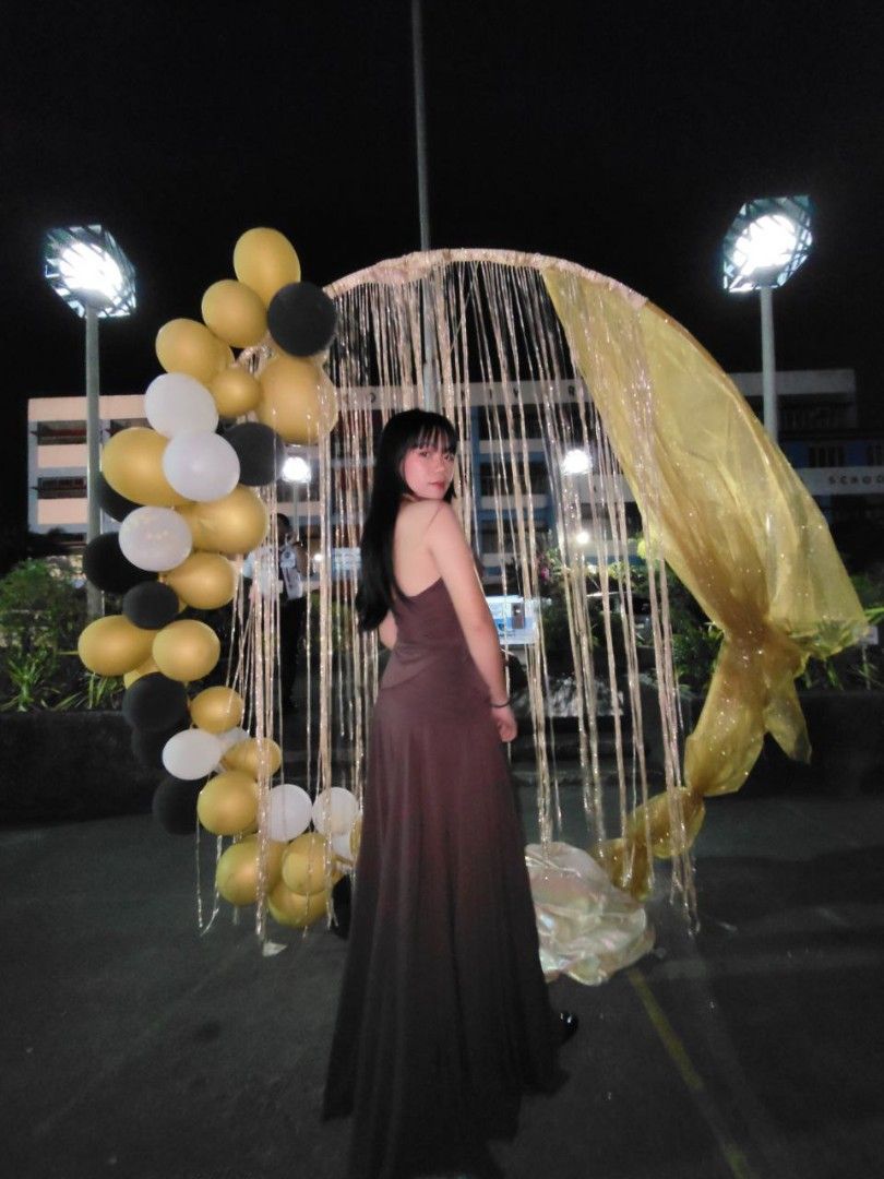 brown backless dress (Category: Dresses) located in Cainta. Submitted by meadow_collection123 (Listing ID 1457464533, Image 3). Description: SMALL TO SEMI LARGE ✨ Good as new! Worn only once during my prom night. (small to medium) This brown backless dress has a thick, high-quality fabric that feels way better than the usual thin dresses. Super flattering and elegant in person—I honestly love this piece! 🤎 Selling it because I don’t go out often