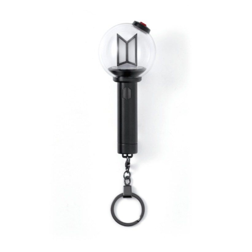 BTS Lightstick Keyring (Category: K-Wave Merchandise) located in Rizal. Submitted by abcdefghi_lmnopqrstuvwxyz (Listing ID 1457366533, Image 2). Description: BTS LIGHTSTICK KEYRING ordered direct from weverse rfs: extra.