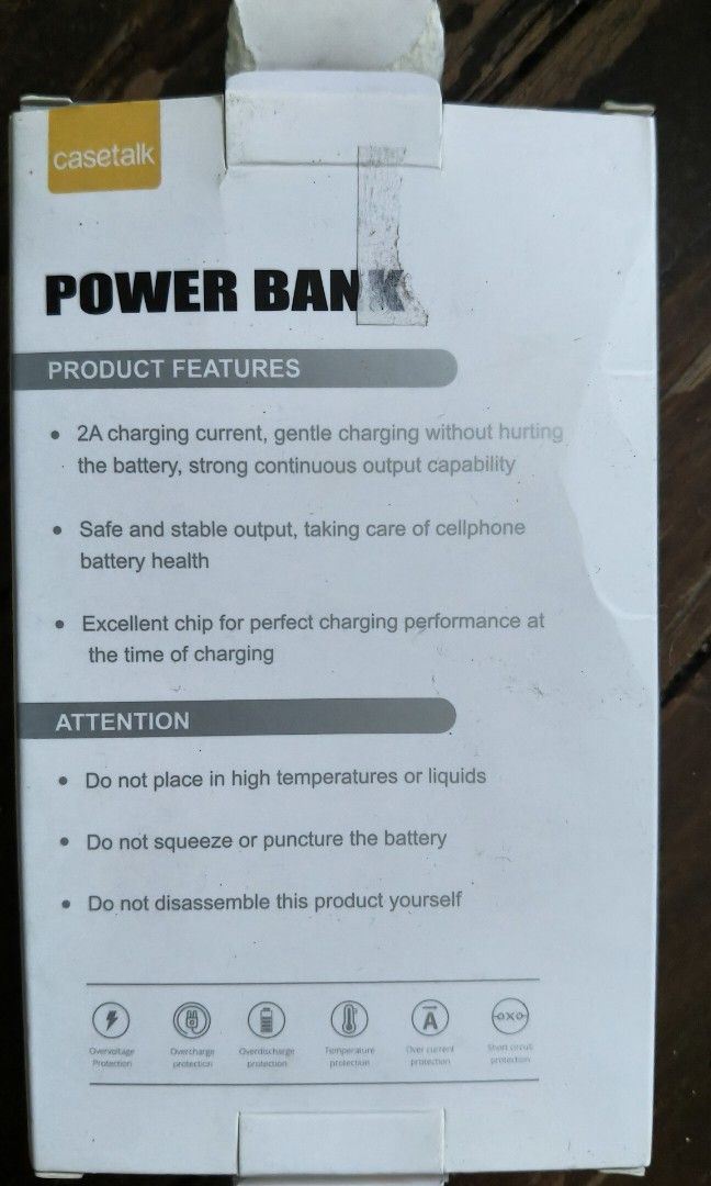Casetalk powerbank 8000 mAH (Category: Chargers) located in Quezon City. Submitted by morningstar_52 (Listing ID 1457387777, Image 2). Description: - never been used.