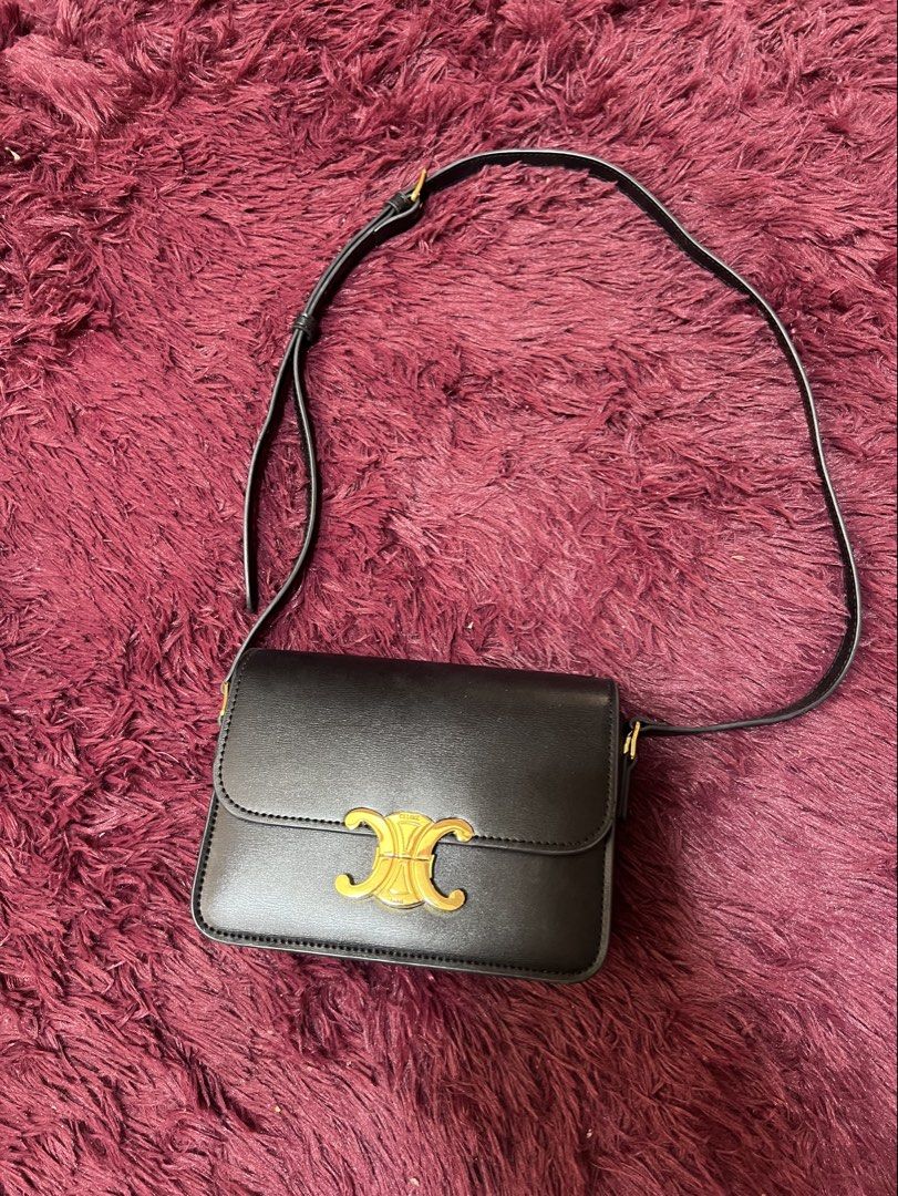 Celine Triomphe (Category: Luxury Bags & Wallets) located in Guagua. Submitted by clairiepreloved (Listing ID 1457360624, Image 3). Description: Bought for 6,500 Close to OG With box and dust bag With free card holder wallet RFS: Declutter Shipping Fee c/o the buyer MOP: Gcash / Bank Transfer .