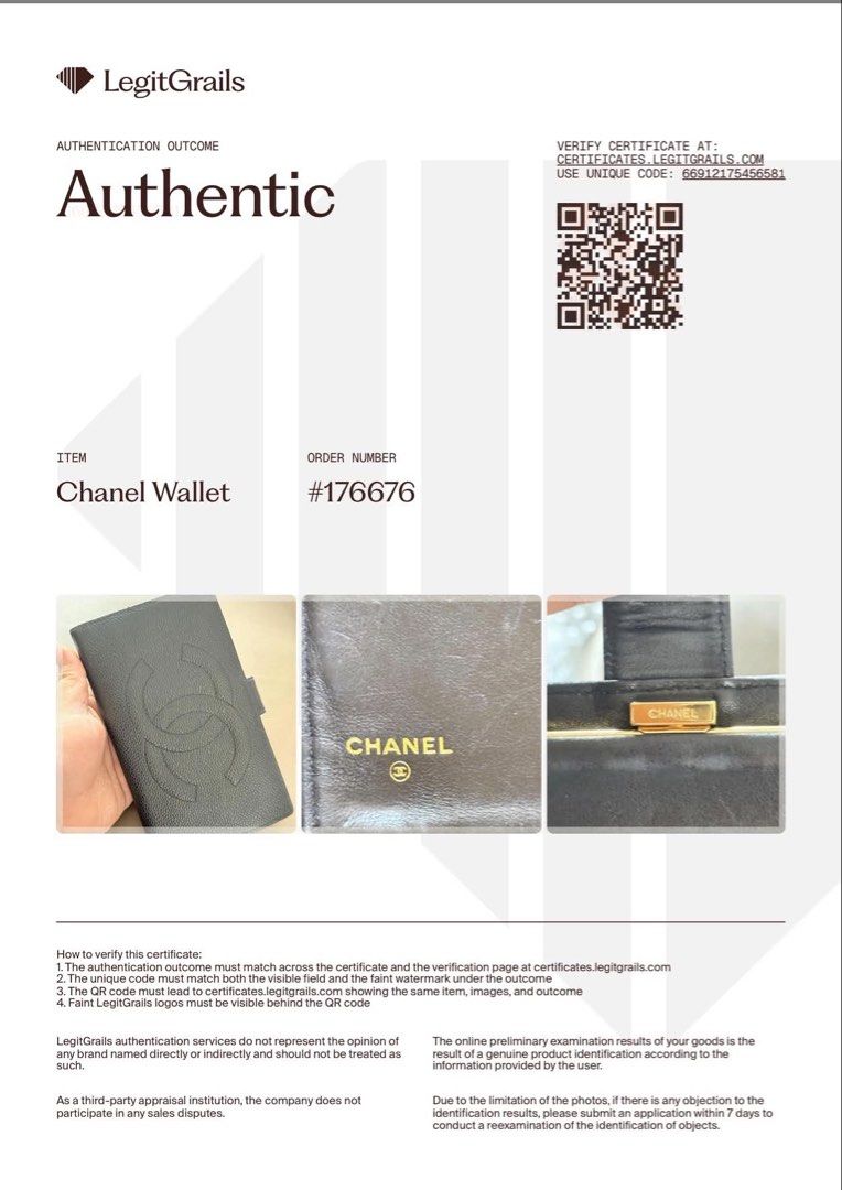 Chanel Wallet Authentic Black Leather Card Holder (Category: Luxury Bags & Wallets) located in Manila. Submitted by akivituh.ph (Listing ID 1457471189, Image 1). Description: - Authentic Chanel wallet - Black pebbled leather with embossed CC logo - Ample card slots for organization - Elegant gold hardware details - Comes with LegitGrails authentication certificate (Order #176676) - Verified authentic Price is still negotiable for sure buyer plus 