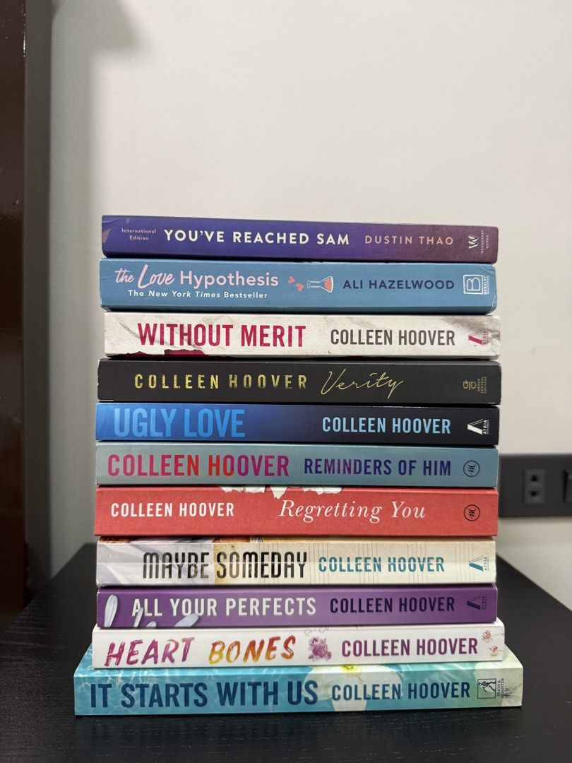 Colleen Hover Books (Category: Storybooks) located in San Juan City. Submitted by beyondtherack (Listing ID 1457477745, Image 1). Description: ‼️ PRELOVED BOOKS FOR SALE — AFFORDABLE PRICES 📚💗‼️ Hi! Selling some of my preloved books since I’m decluttering my collection. 🥹 All books are authentic, pages are intact, and still in good/readable condition. 📚 AVAILABLE BOOKS COLLEEN HOOVER — ₱600 EACH * Without Merit — * Verity — * Ugly Love — * Re
