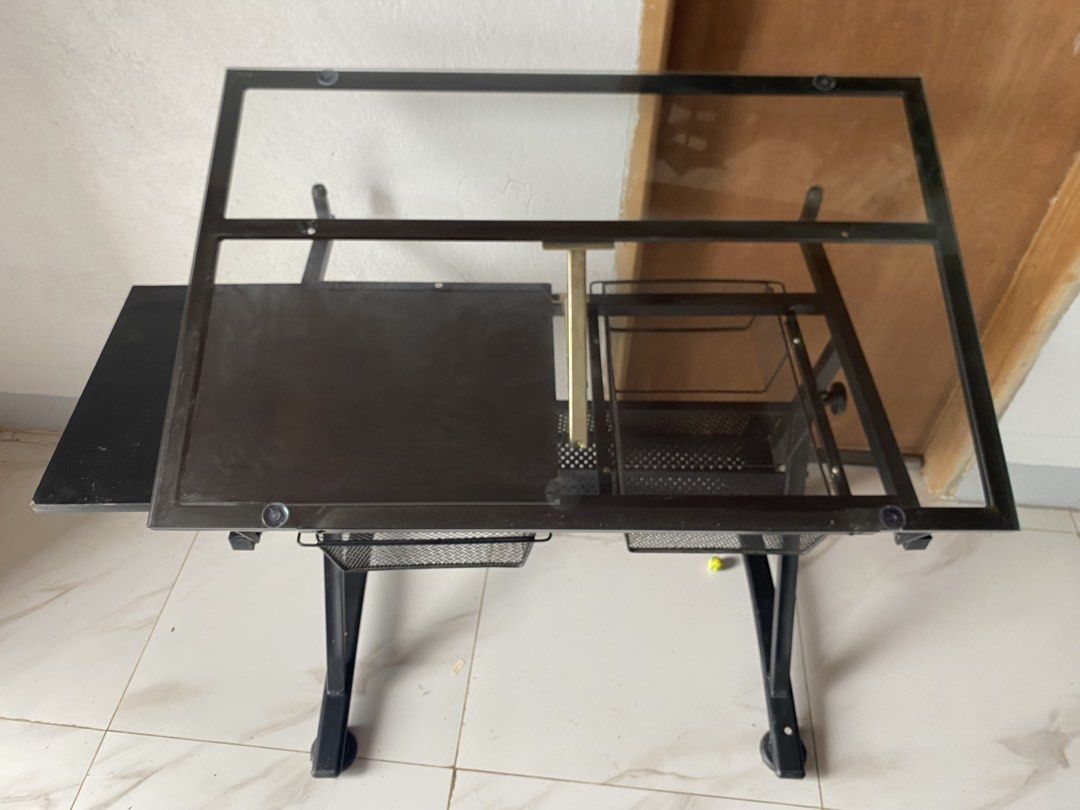 Drafting Table with Drawing Tools Set (Category: Tables & Sets) located in Tuguegarao City. Submitted by musingyoon (Listing ID 1457350433, Image 2). Description: For sale: 🎨Glass Drafting Table ❌ Staedtler Tsquare 32”❌ 4pcs 20x30 Green Apple White Paper + Tube Ruler Staedtler Tech Pen (0.3,0.5,0.8) Calligraphy Pen (1,2,4) Price: ₱ 600 for all (750 for 3 weeks installment) RSF: No longer needed/ Decluttering NO STOOL AND SIDE 📍Location: Solana 