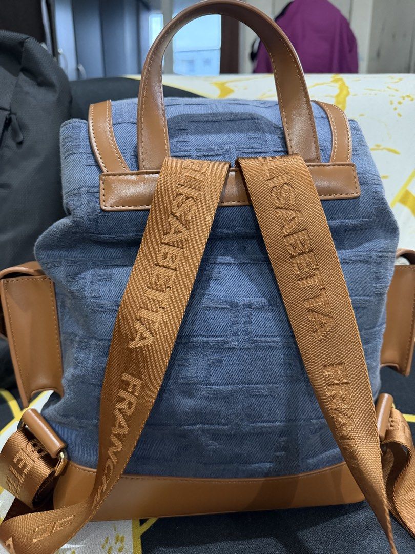 Elisabetta Franchi Denim backpack (Category: Luxury Bags & Wallets) located in Manila. Submitted by bluesierra37154 (Listing ID 1457482636, Image 3). Description: - Stylish denim backpack tote bag - Durable denim material - Spacious suede interior - Classic and versatile design 📍Quezon City.