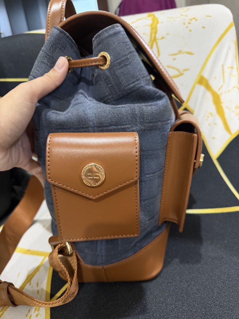 Elisabetta Franchi Denim backpack (Category: Luxury Bags & Wallets) located in Manila. Submitted by bluesierra37154 (Listing ID 1457482636, Image 2). Description: - Stylish denim backpack tote bag - Durable denim material - Spacious suede interior - Classic and versatile design 📍Quezon City.