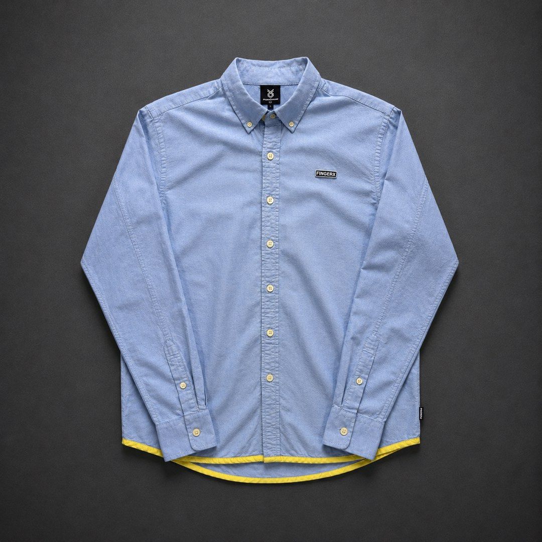 FINGERCROXX LONG-SLEEVE BOTTON DOWN SHIRT (Category: Formal Shirts) located in Taguig. Submitted by clarrk95 (Listing ID 1457397287, Image 1). Description: Fingercroxx Long-sleeve Botton Down Shirt Size: L (Tag) Length: 27inches Width: 20inches Sleeve Length: 19inches PRICE: ₱350 ONLY! FLAWS: Minor stain (washable) ✅ very good condition ✅ add shipping fee ✅ ignoring LP inquiry Shipping: Lalamove | J&T | LBC Location: Taguig📍 Payment: Gcash | Ban