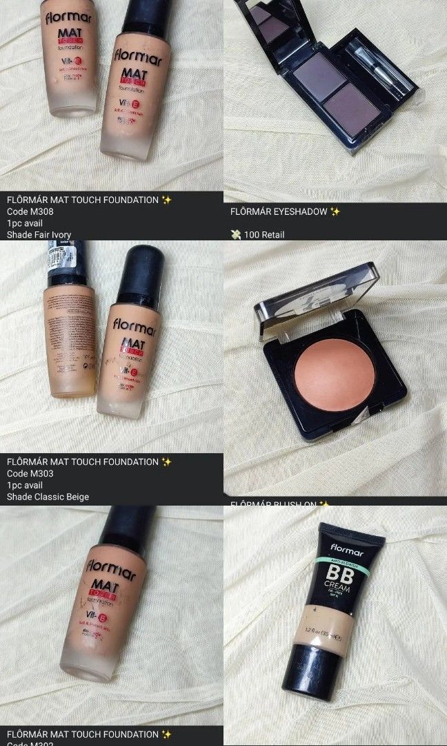FLÔRMÁR Cosmetics & BYS (Category: Makeup) located in Manila. Submitted by dconlinesh14898 (Listing ID 1457363978, Image 3). Description: AVAILABLE ONHAND ‼️ 💄 MALL PULL OUT - BYS COSMETICS & FLORMAR COSMETICS INTERNATIONAL BRAND (ITALIAN/TURKISH BRAND) 🌸✨🧿 • with tag price • sealed & brandew • all in good condition, from mall talaga • all mabenta shades. • not expired ‼️Some items are sealed, while others are unsealed because we opened them t