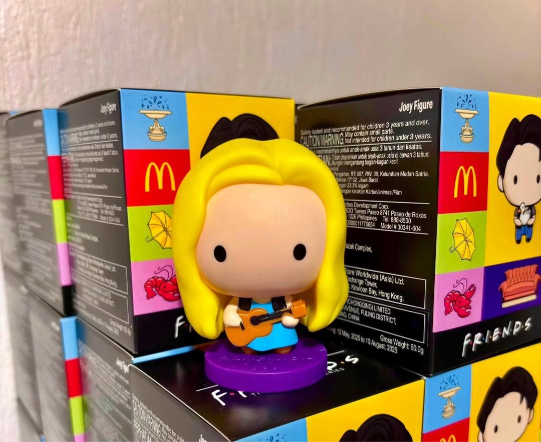 FRIENDS Happy Meal Mcdo Collectible SET (Category: Designer & Blind Box Toys) located in Ajuy. Submitted by rainefae (Listing ID 1457408076, Image 2). Description: 2025 McDonald’s FRIENDS The Television Series 30th Anniversary Limited Edition Toys 🛋️ Happy Meal Toy - Original and 100% authentic from Mcdonalds - Figure comes wrapped in Mcdo burger wrapper inside an unopened and sealed original box - Featuring the main character from the famous US