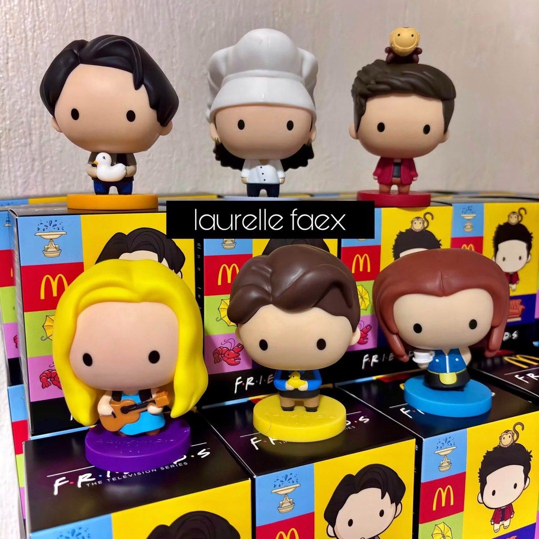 FRIENDS Happy Meal Mcdo Collectible SET (Category: Designer & Blind Box Toys) located in Ajuy. Submitted by rainefae (Listing ID 1457408076, Image 1). Description: 2025 McDonald’s FRIENDS The Television Series 30th Anniversary Limited Edition Toys 🛋️ Happy Meal Toy - Original and 100% authentic from Mcdonalds - Figure comes wrapped in Mcdo burger wrapper inside an unopened and sealed original box - Featuring the main character from the famous US
