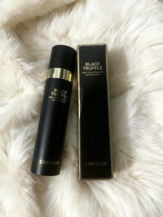 Gmeelan Setting Spray (Category: Makeup) located in Cainta. Submitted by declutteringmoms (Listing ID 1457349325, Image 1). Description: Gmeelan black truffle Setting Spray Sprayed 3x only Fixed price. Payment first before delivery. No reservations. First come first serve..