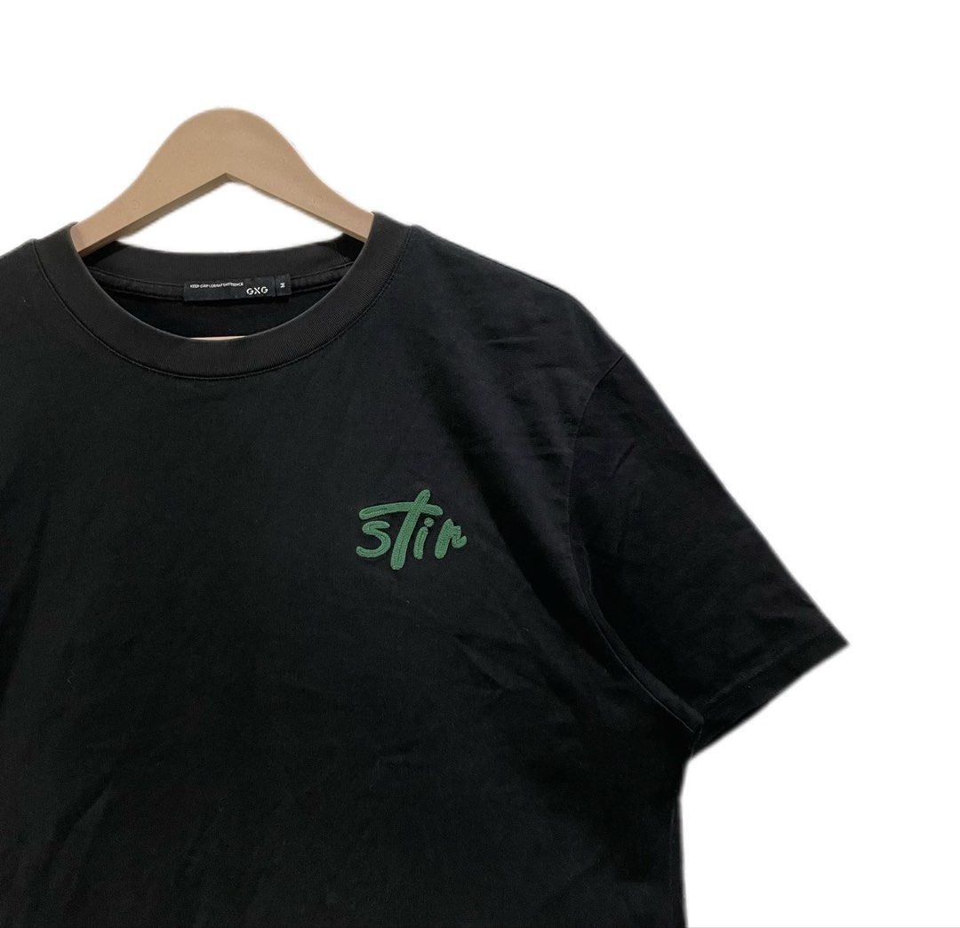 GxG “Stir” (Category: Tshirts & Polo Shirts ) located in Taguig. Submitted by thriftstar2 (Listing ID 1457509129, Image 2). Description: W 22 L 27 Size M on tag Excellent condition No issue.