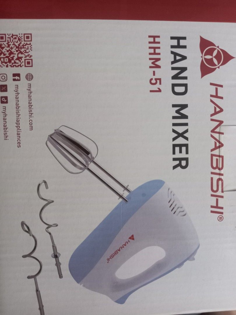 Hand Mixer (Category: Other Kitchenware & Tableware) located in Quezon City. Submitted by sadeem26 (Listing ID 1457356260, Image 3). Description: These two hand mixer are both new, never been used. Range price is between 1200.00 pesos to 1500.00 only. It's already cheap for It's brand..