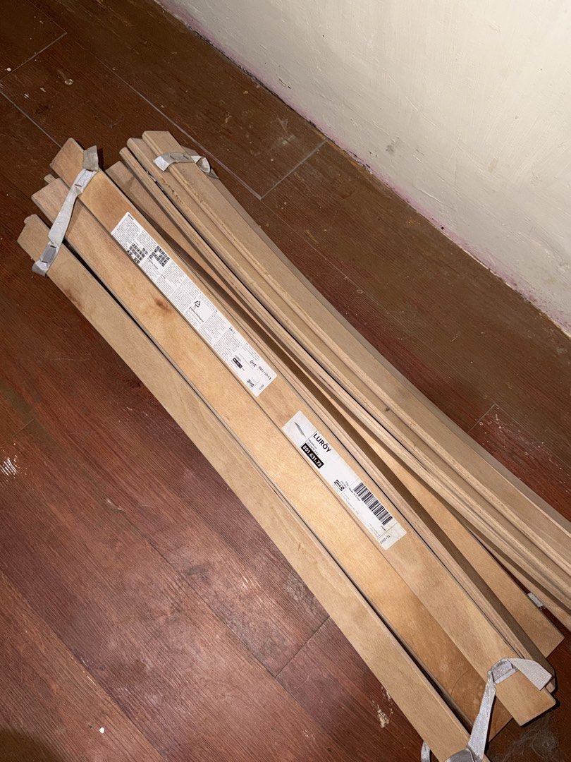 IKEA LURÖY Bed Slats 90x200cm (Category: Bedding & Towels) located in Taguig. Submitted by wavyier (Listing ID 1457505664, Image 3). Description: IKEA LURÖY bed slats This is for 90x20 Ikea beds - Size: 90x200cm - Wooden bed base - Bundled with straps - Purchased in 2024 RFS: Change bed Selling for 500 only Pickup only, Taguig Area.