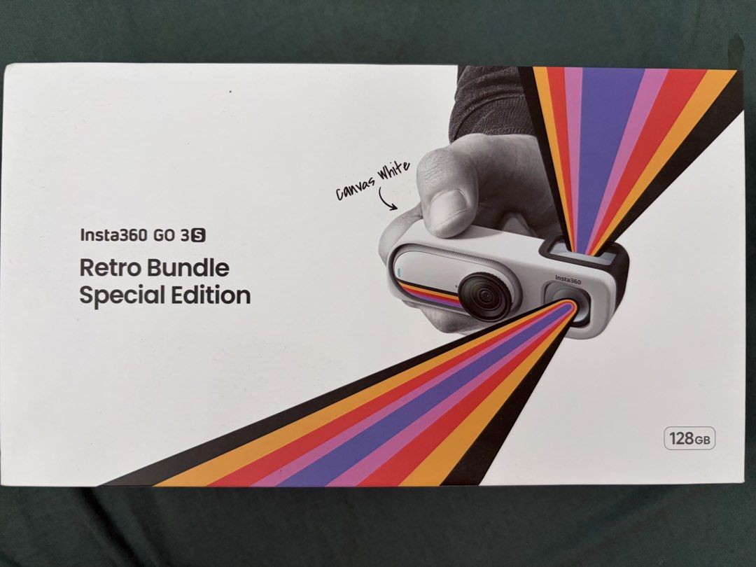 Insta360 Go 3S (Category: Cameras) located in Rizal. Submitted by katmandulovesmakeup (Listing ID 1457391391, Image 2). Description: Insta369 Go 3s Like new Complete accessories and box Retro Vubdle Special edition 128 GB Once used only spare camera.