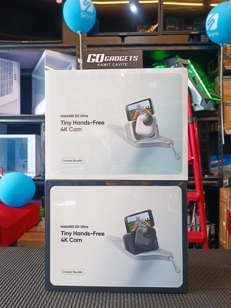 Insta360 GO Ultra Tiny Hands-Free 4K Cam Creator Bundle (Category: Cameras) located in Caloocan City. Submitted by kentsalvador31 (Listing ID 1457420797, Image 1). Description: TINY HANDS-FREE 4K CAM IS NOW ON HAND! 📦🚨 Record your life in crystal-clear 4K without hassle! The ultimate compact vlogging camera setup is ready for pick-up and delivery. 💰 Insta360 GO Ultra Creator Bundle: ₱27,990.00 🎨 Available Colors: Black & White 💬 Message us n