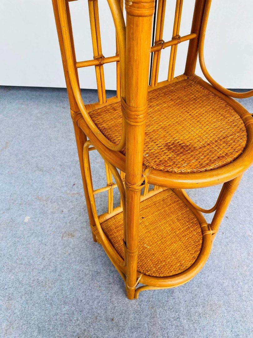 “JAPAN SURPLUS” RATTAN SIDE TABLE / TELEPHONE STAND (Category: Tables & Sets) located in Bulacan. Submitted by monmon555 (Listing ID 1457382344, Image 3). Description: “JAPAN SURPLUS” RATTAN SIDE TABLE / TELEPHONE STAND SIZE: 13L” x 11W” x 31-39H” inches (AS-IS ITEM) IN GOOD CONDITION.