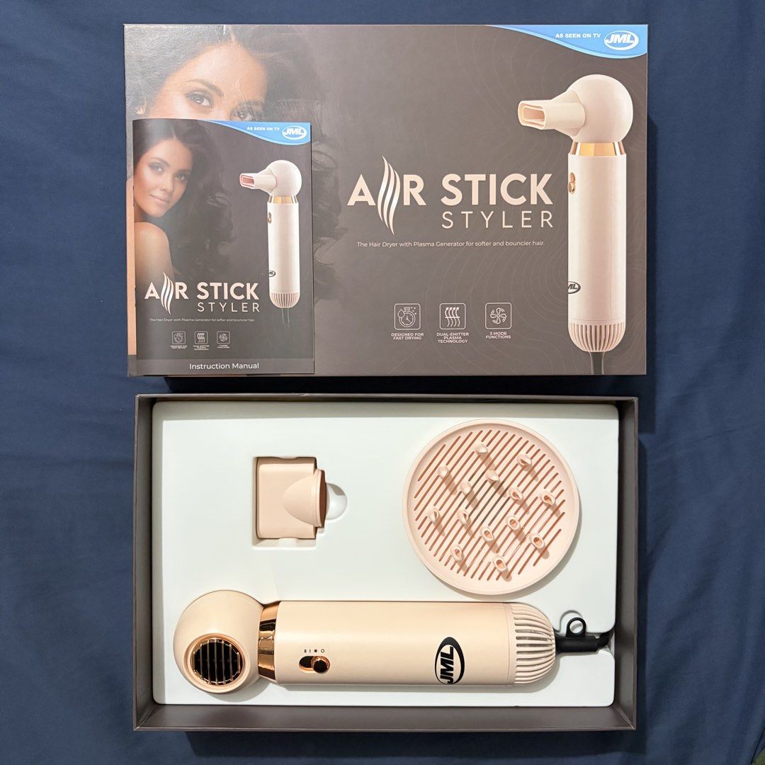 JML Air Stick Styler Hair Blower Dryer with Diffuser (Category: Hair) located in Quezon City. Submitted by iywm_ (Listing ID 1457378500, Image 1). Description: ▪️used once or twice only ▪️rfs: decluttering ▪️shipping via grab or lalamove only 📍loyola heights, qc .