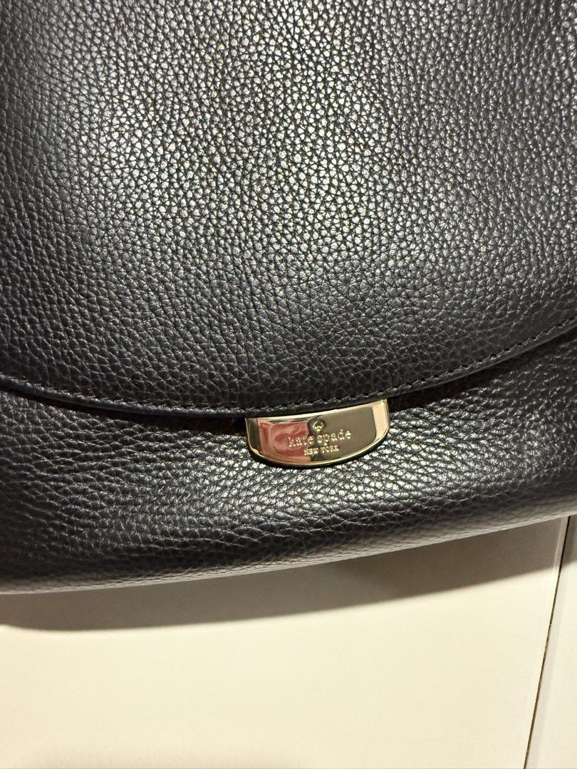 Kate Spade Black Leather Crossbody Bag (Category: Cross-body Bags) located in Cainta. Submitted by declutterwithaly (Listing ID 1457464800, Image 3). Description: - Brand: Kate Spade - Material: Black pebbled leather - Hardware: Gold details - Interior: Zip pocket, slip pockets - Strap: Adjustable - Condition: Clean inside and out - Perfect for: Everyday use.