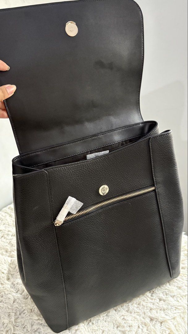Kate Spade Lena Large Flap Backpack (Category: Luxury Bags & Wallets) located in Manila. Submitted by eabellebus23774 (Listing ID 1457361120, Image 3). Description: -Color: Black -Leather Material -Brand new with sales tag. -No paper bag or dust bag. -Guaranteed authentic from US..