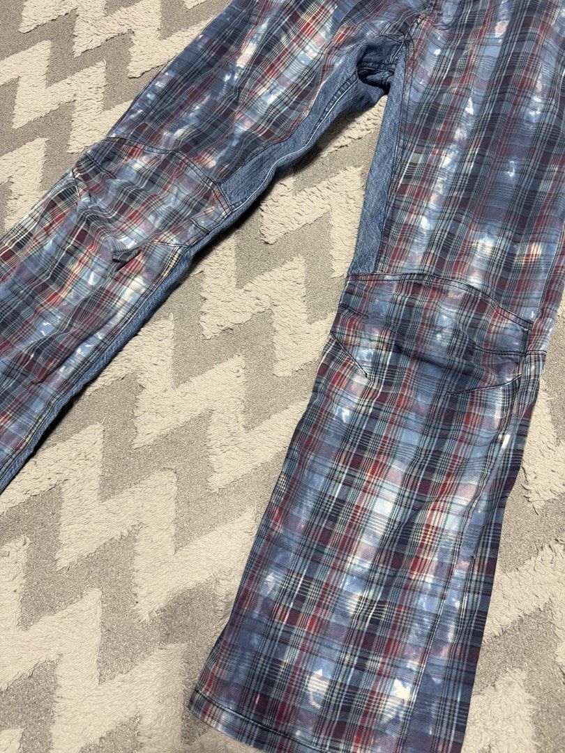 Kenzo Homme - Archive Plaid Patchwork Denim Pants (Category: Jeans) located in Cavite. Submitted by commoncourtesy (Listing ID 1457334714, Image 2). Description: Authentic Size 32 on tape measure.