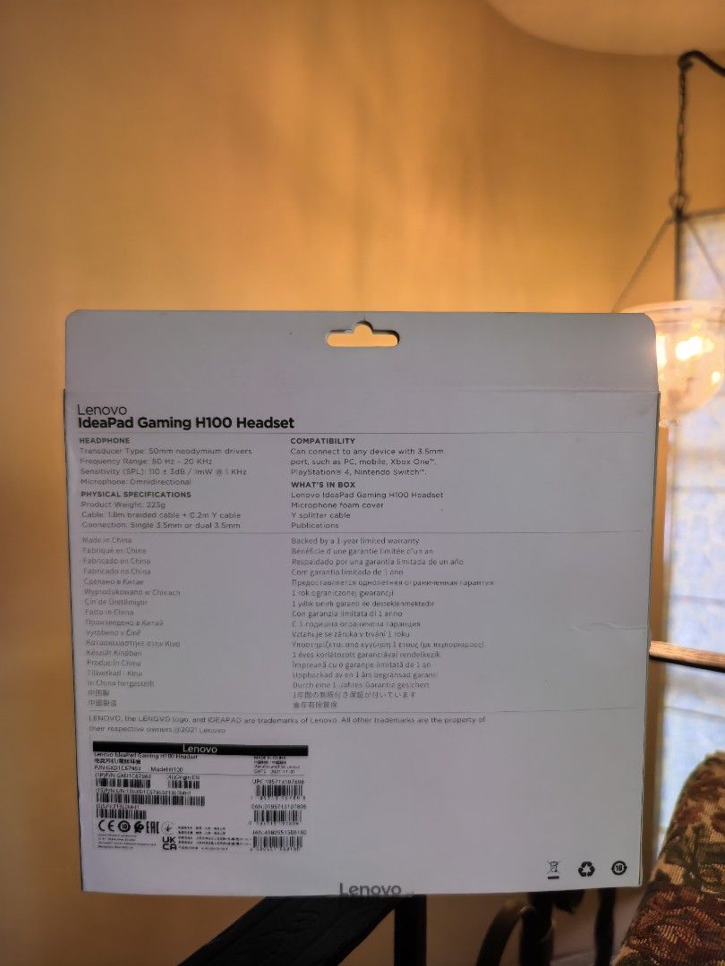 Lenovo IdeaPad Gaming H100 Headset (Category: Headphones & Headsets) located in Manila. Submitted by tonsofdeclutter (Listing ID 1457420516, Image 2). Description: Brand new and never used Gor it for free when I bought a gaming laptop in Lenovo..