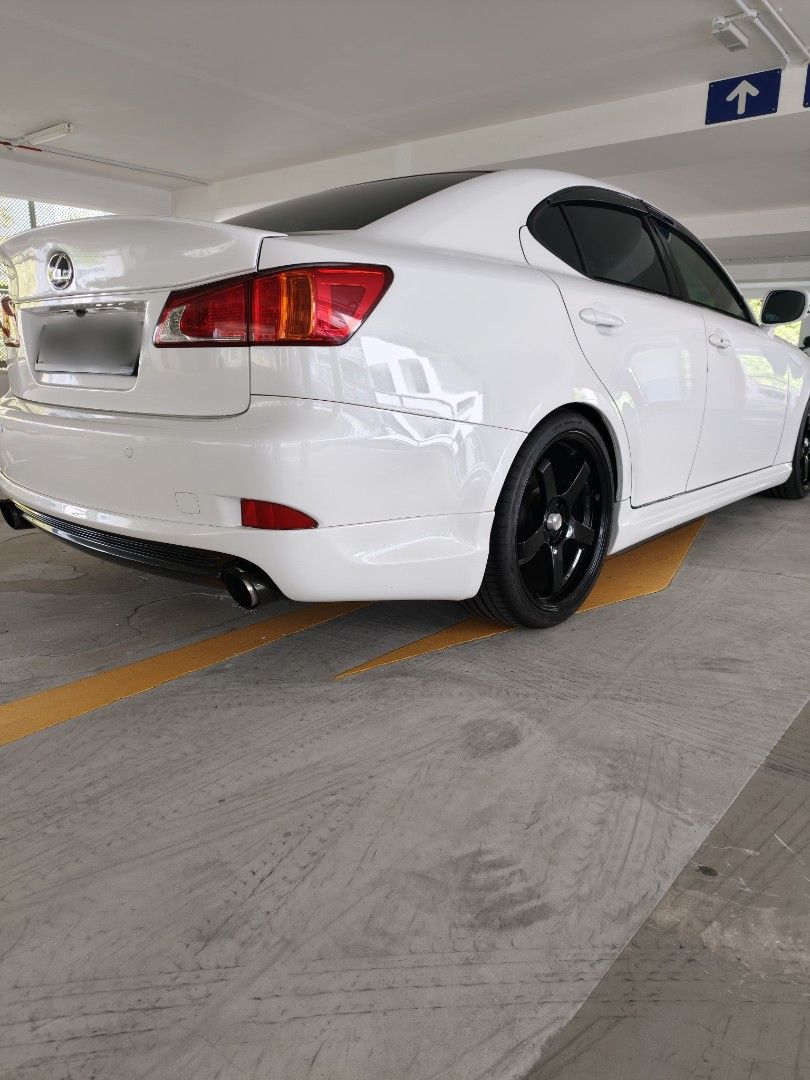 Lexus IS250 FL Model Auto (Category: Used Cars) located in Singapore. Submitted by conceptional (Listing ID 1457349074, Image 3). Description: Lexus IS250 Facelift Model 2.5 Auto V6 Well taken care Services every 5-8K Mileage: 200K+ km -Full Bodykit -Front 4pot Brakekit -Advan GT Rims 2 x front 8.5jj 2 x rear 9.5jj -Ultra Racing Front Strut with Front and Rear anti roll bar -Works Engineering Funnel Air intake -Interior Carbon wrapped.