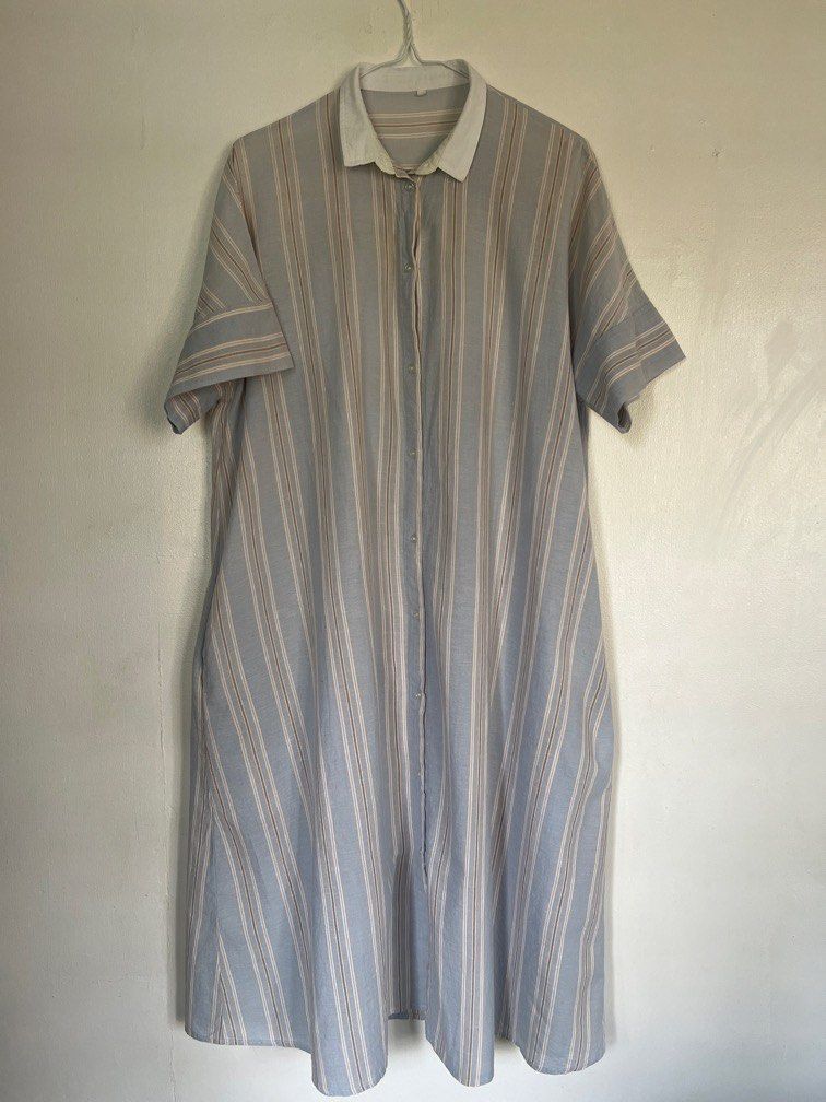 ‼️Sale‼️Linen dress buttons down (Category: Dresses) located in Las Pinas. Submitted by gaeley (Listing ID 1457351377, Image 1). Description: super pretty HQ material b: 24" armpit to armpit l: 43".